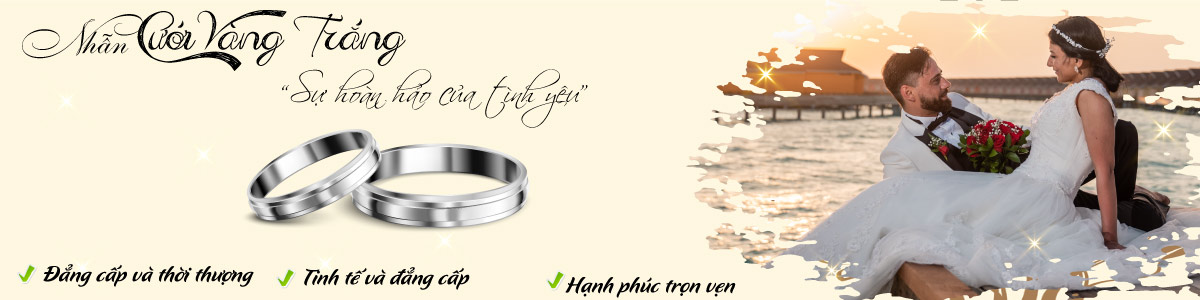 Nhẫn cưới vàng trắng